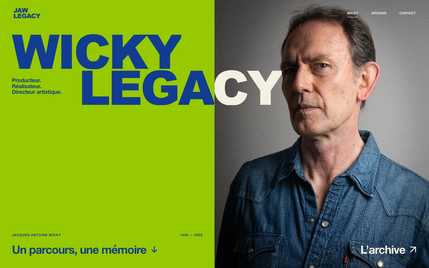 JAW LEGACY — A creative archive, brought into motion.